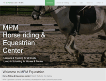 Tablet Screenshot of mpmequestrian.com